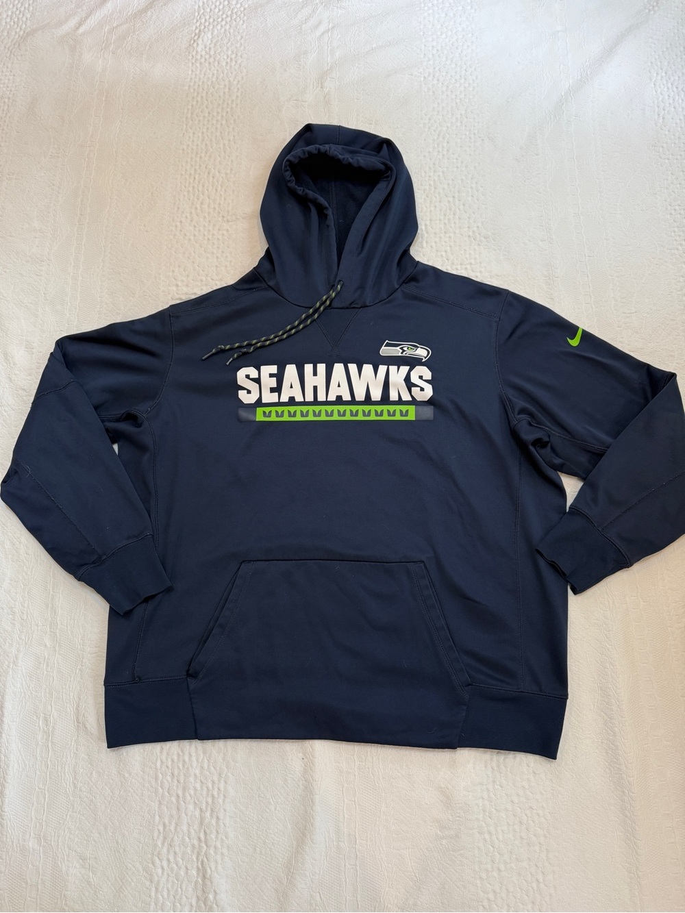 Men's NFL Nike Seattle Seahawks Dri-Fit Hoodie On Field Apparel Size XXL 2XL